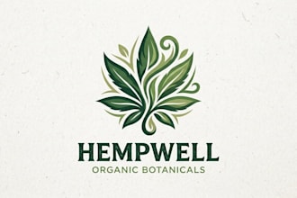 design a modern and natural hemp logo for your brand