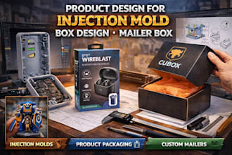 do product design injection mold box design mailer box