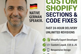 code a custom shopify section, liquid fix or bug