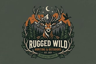 design a bold and professional hunting logo