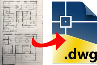 be your architect, draw your floor plans in cad 2d