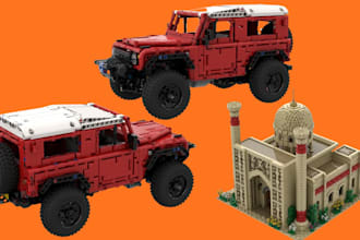 bricklink 3d lego set model 3d lego moc design technic car train ship PDF manual