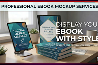 create professional 3d ebook mockups for digital products