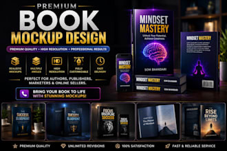 create professional 3d ebook mockups for digital products