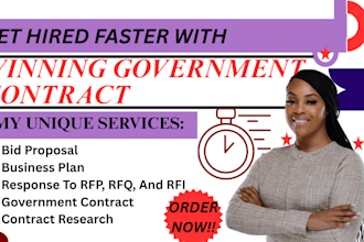 win, secure bid proposal, response to rfp rfq government contract grant writing