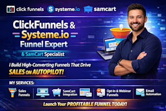 systeme io salespage, systeme io landing page,  samcart, thrivecart landing page