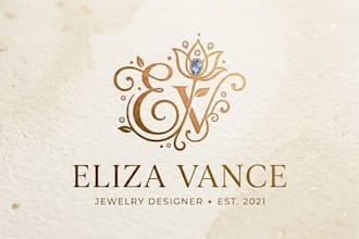 design an elegant and luxurious jewelry designer logo