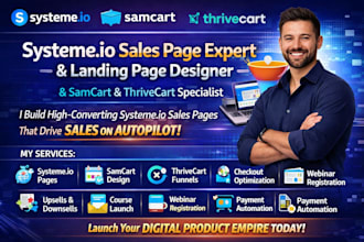 high converting landing page on gohighlevel, groovepages, systeme io, groove cm