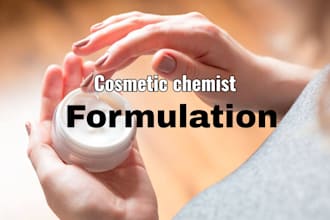 develop cosmetic and skincare product as a cosmetic chemist formulation