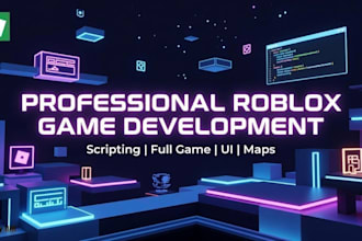 develop a professional roblox game with scripting and full systems