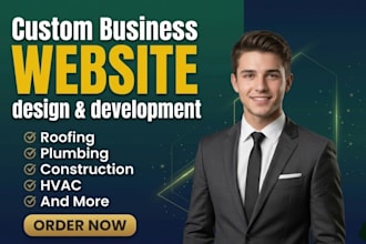 create custom business, hvac, contractor, construction, plumbing websites