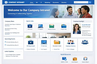 design private sharepoint intranet website portal for your company