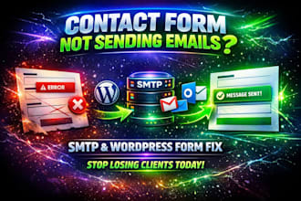 fix your contact form not sending emails SMTP wordpress form fix