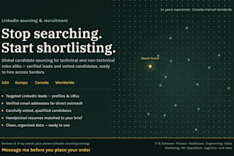 do linkedin sourcing, and candidate screening