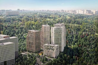 render 3d high rise building,townscape design,cgi residential towers,forest area