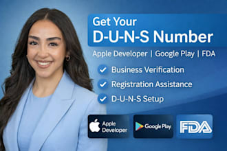 get d u n s number for apple, google, fda or any business