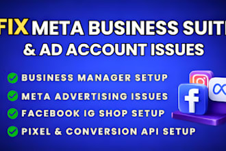 contact meta support fix business manager, ad account issues, fix facebook