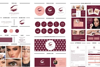design minimalist brand identity, brand guidelines full branding setup brand kit