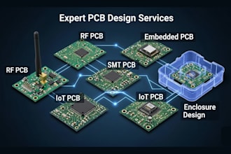 do professional rf pcb, iot pcb embedded and stm pcb design enclosure integrtion