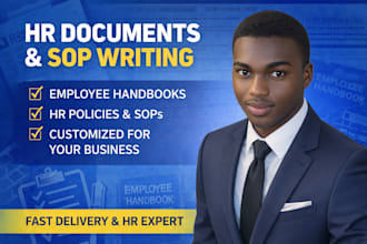 write HR policies, sops, employee handbook and HR documents