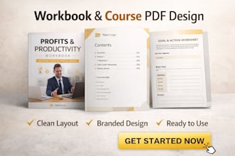 design workbook course pdf or training manual for your program