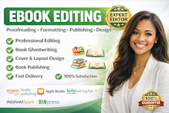 book editing manuscript formatting, developmental book editor, kdp ebook writer