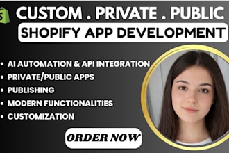 develop shopify private public app shopify custom ai app review, custom solution