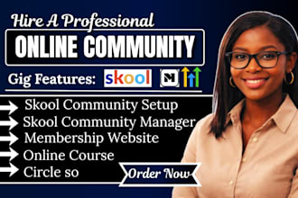 skool online community management skool course creation membership promotion