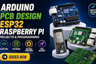 do arduino, pcb design, esp32, develop raspberry pi projects and programming