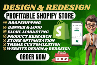 design and redesign shopify store