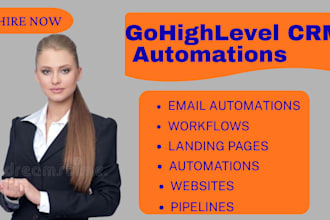 set up gohighlevel CRM automation workflows email and SMS automation