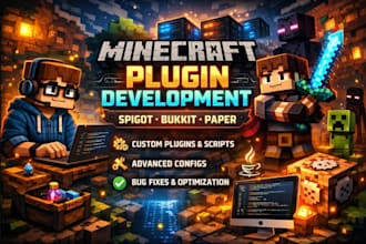 code advanced minecraft plugins for spigot, paper and bukkit server