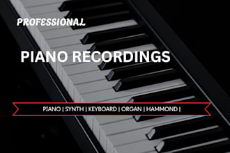 record high quality piano keyboard organ and snyth track hammond