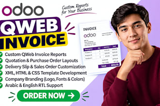 custom odoo qweb invoice report design pdf report xml template odoo invoice