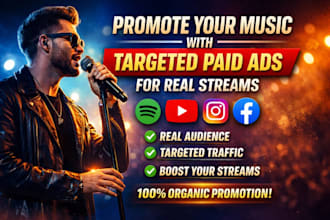 promote your music with targeted paid ads for real streams