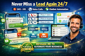 build twilio SMS, IVR, autoresponder, voice calls and chatbot automation systems