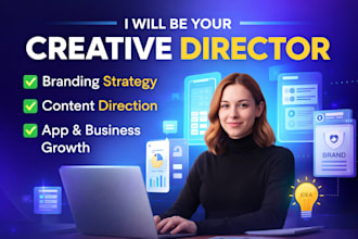 be your creative director for branding, brand growth, content, and product ideas