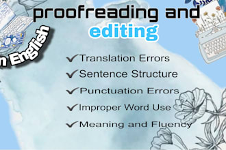 do proofreading and editing in english