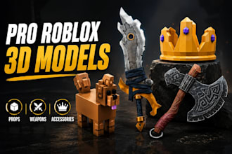 create custom roblox 3d models, ugc and game assets