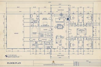 draft your 2d barndominium floor plan