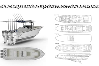 review and design ship, boat, yacht ga plans with naval architecture calculation