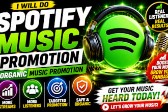 do spotify music promotion organic music promotion
