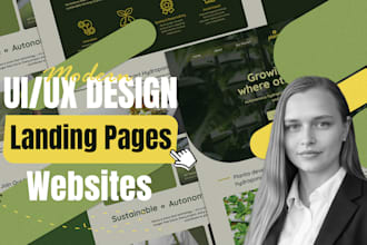 design a modern landing page or website UI UX in figma