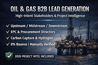 provide verified oil gas epc and mep contractor leads