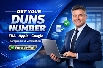 get your d u n s number for fda registration, apple, google verification