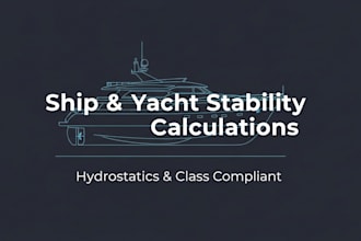 ship, boat and yacht stability, hydrostatics and naval architecture calculations