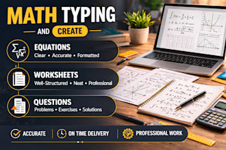 do math typing and create worksheets in word and latex
