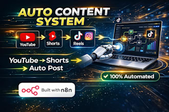 build ai content automation system using n8n auto post videos fix n8n workflow