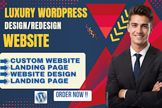 build a luxury wordpress website with premium design and  development