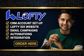 design lofty website CRM, custom website design, CRM integration and development